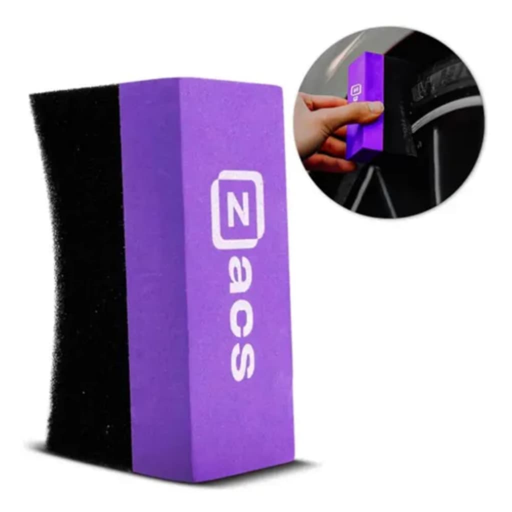Aplicador De Produtos Para Roda Pneu Pretinho Curva Curvado Concavo Zacs Da Vonixx
