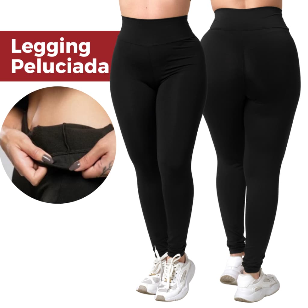 Calça Legging Leg Cintura Alta Feminina Flanelada Pelinho Pulucia Peluciada Academia Treino Esporte