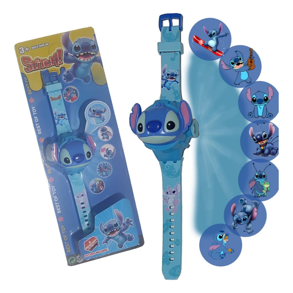 Relógios Criança Stitch Projeta Imagens Digital Infantil Stitch Menina Menino