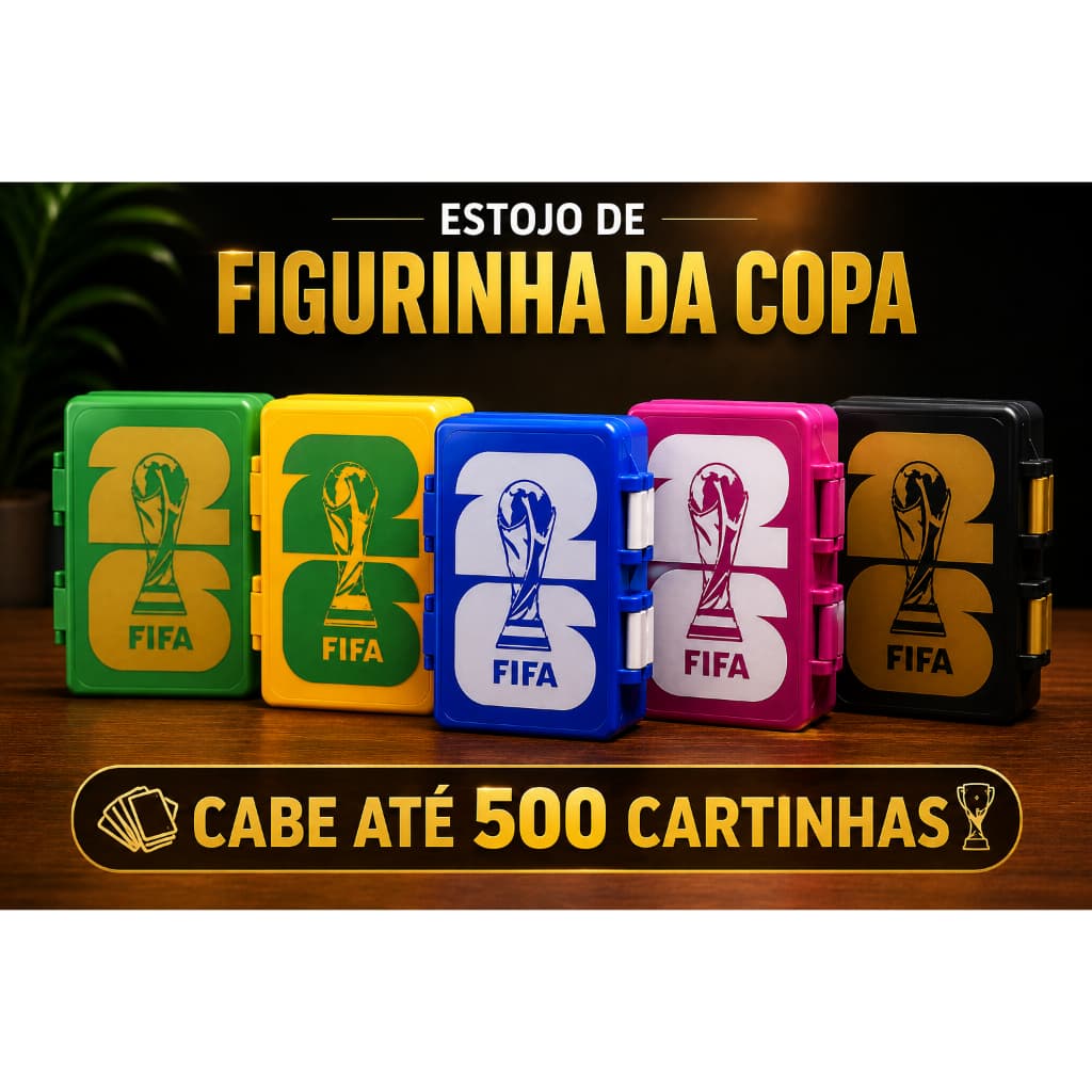 Caixa Organizadora Figurinhas Copa 2026 Case Caixa Estojo Troca Coleção Album da Copa [ ENVIO RAPIDO]