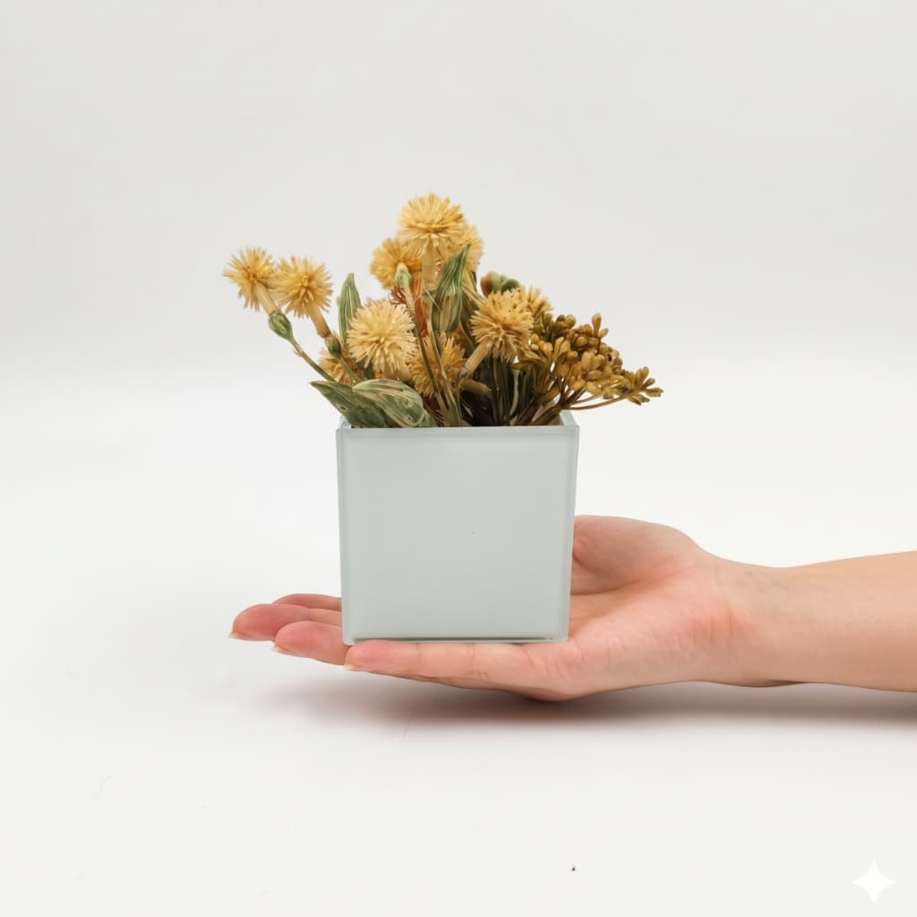 Cachepot  Vaso Vidro Para Decoração Clean Plantas Artificiais Suculentas