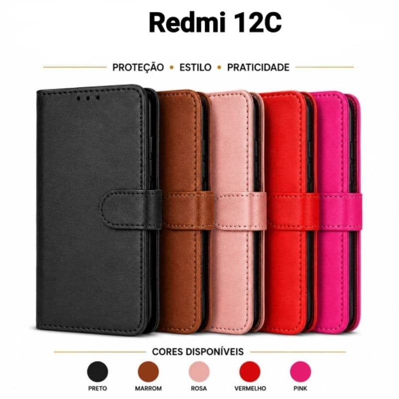 Capinha Capa Carteira Flip Cover do Xiaomi Redmi 12C