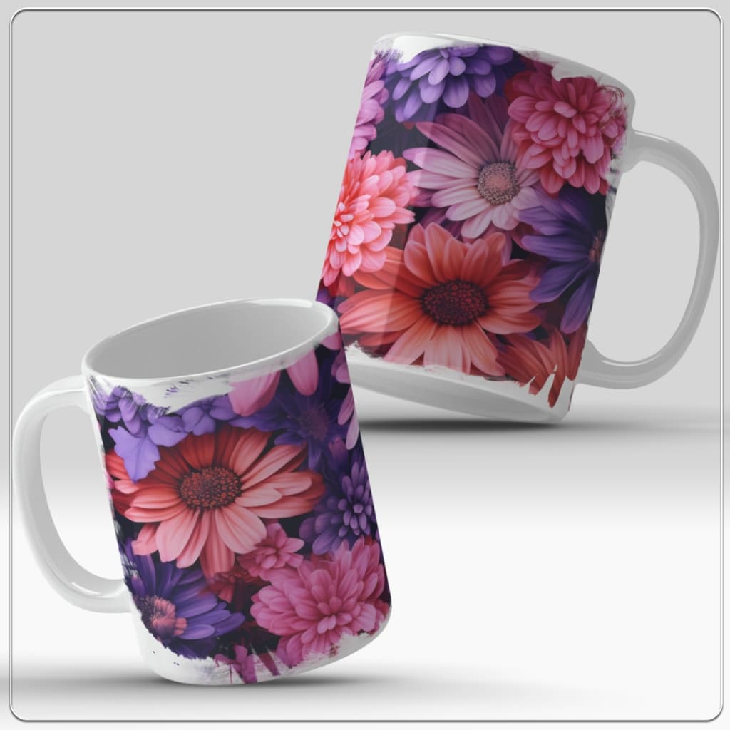 Caneca Personalizada Estampada Floral Flores Floricultura Presente para Mulher