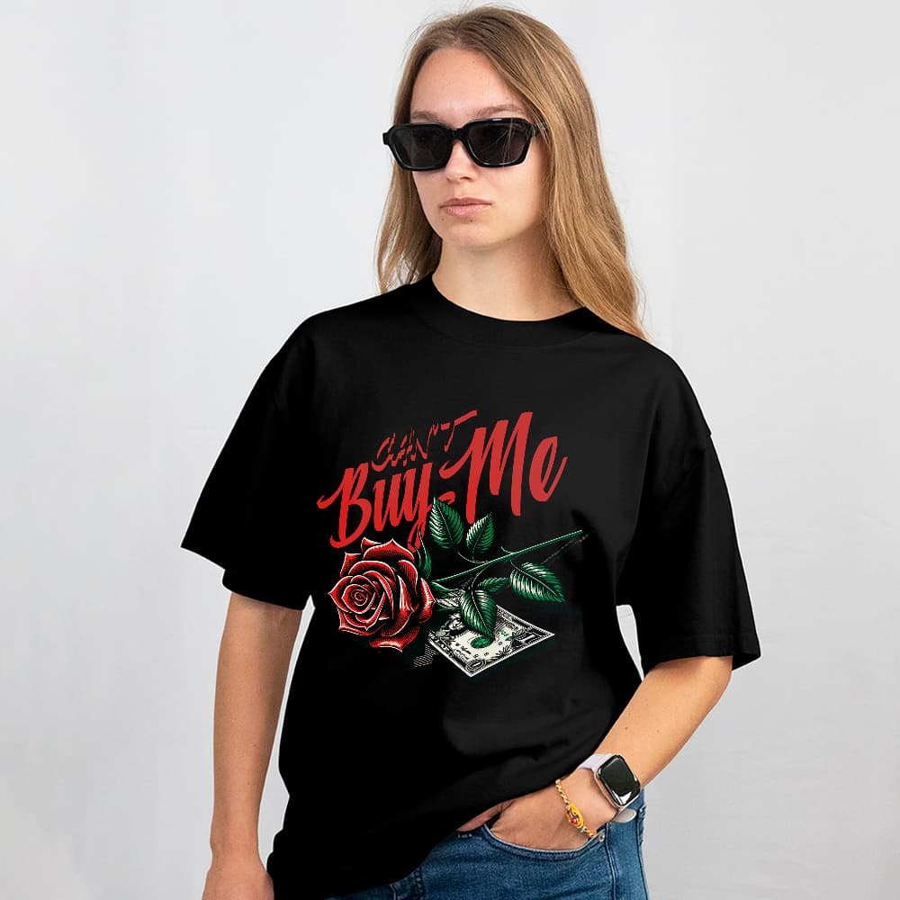 Camiseta Básica Can’t Buy Me Rose Streetwear Unissex