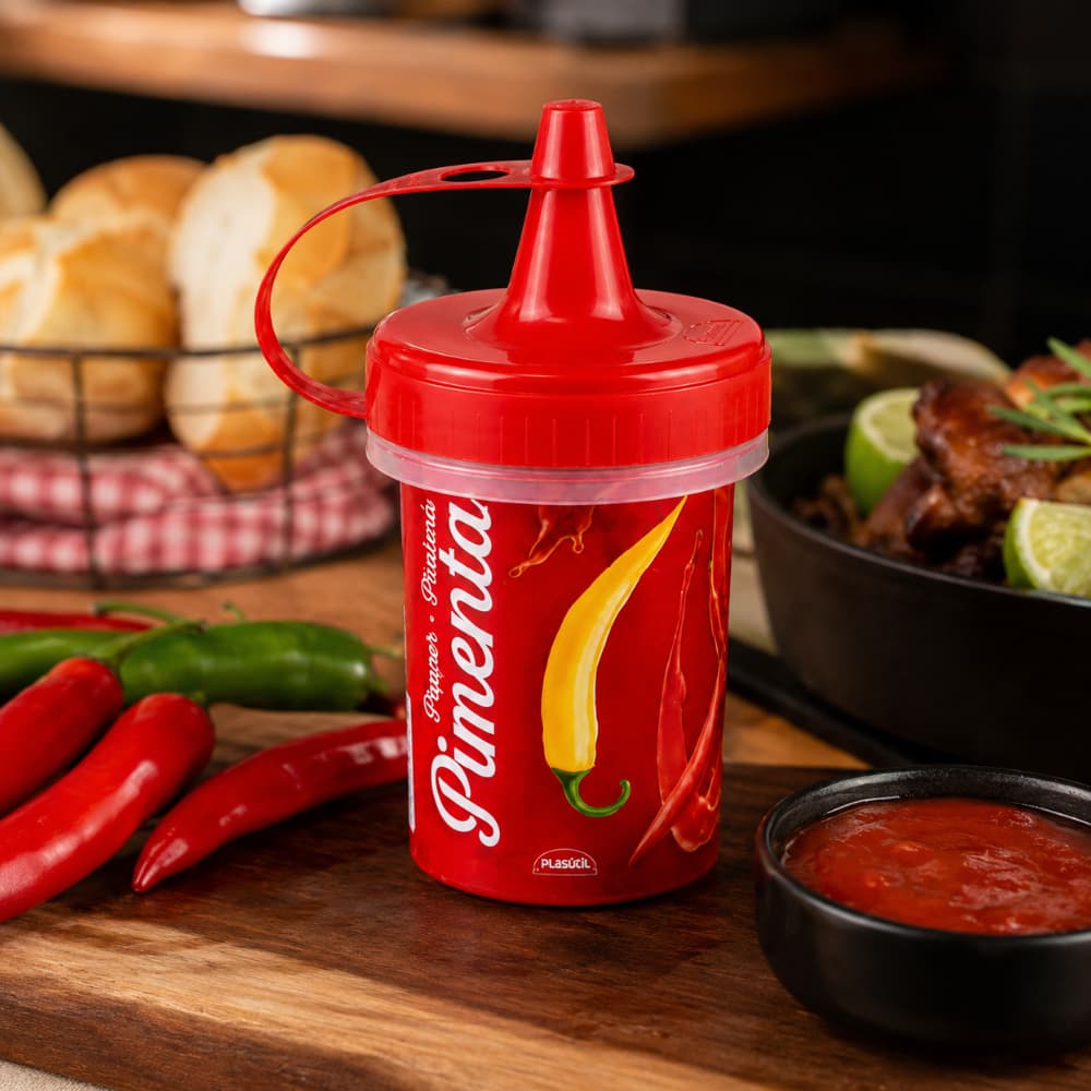 Conjunto 4 Bisnagas Para Pimenta 140ml Com Bico Dosador Uso Doméstico E Comercial