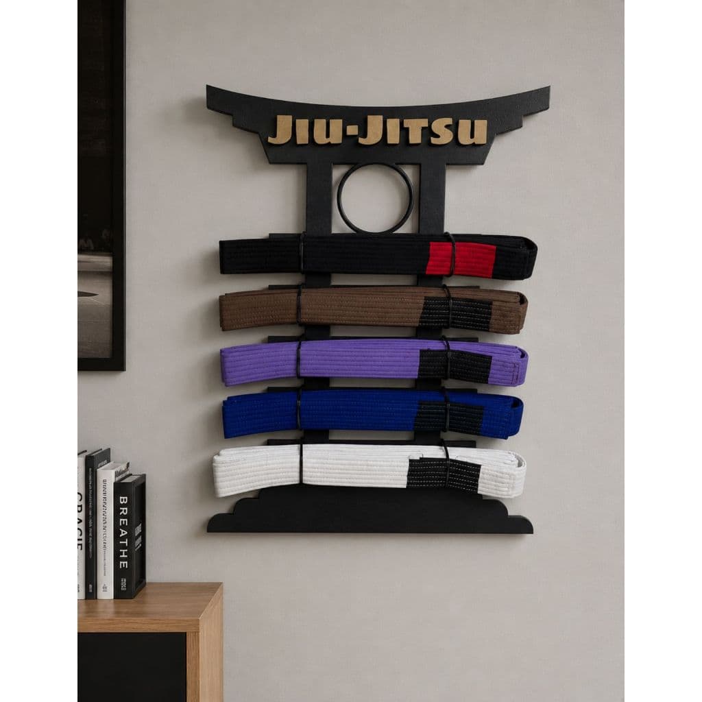 Porta Faixas Preto Jiu-jitsu BOLINHA 0444p
