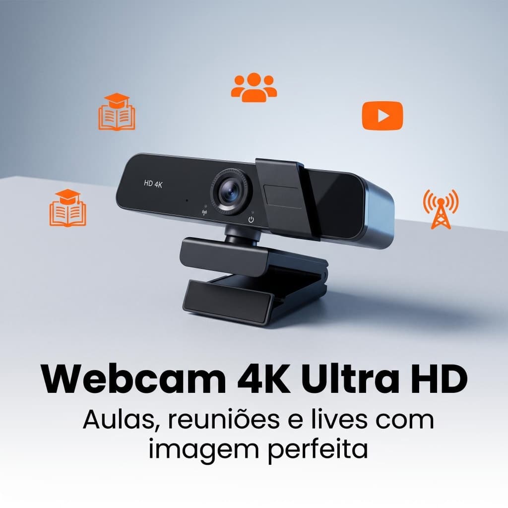 Camera Webcam Usb 4k Hd Com Tampa De Privacidade 3840x2160p - SIGMA-W780M