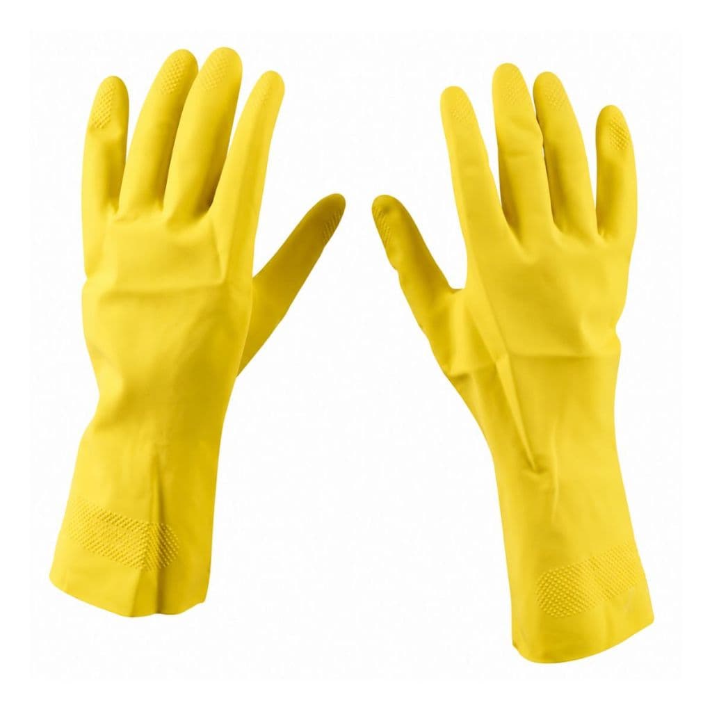 Luva Latex Amarelo Multiuso Nobre Para Proteção E Segurança Das Mãos Super Resistente Limpeza Pesada