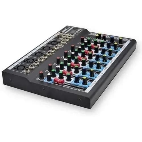 Mesa De Som Bluetooth Usb Mixer Mp3 Digital 6 Canais Le-709 Visor Digital