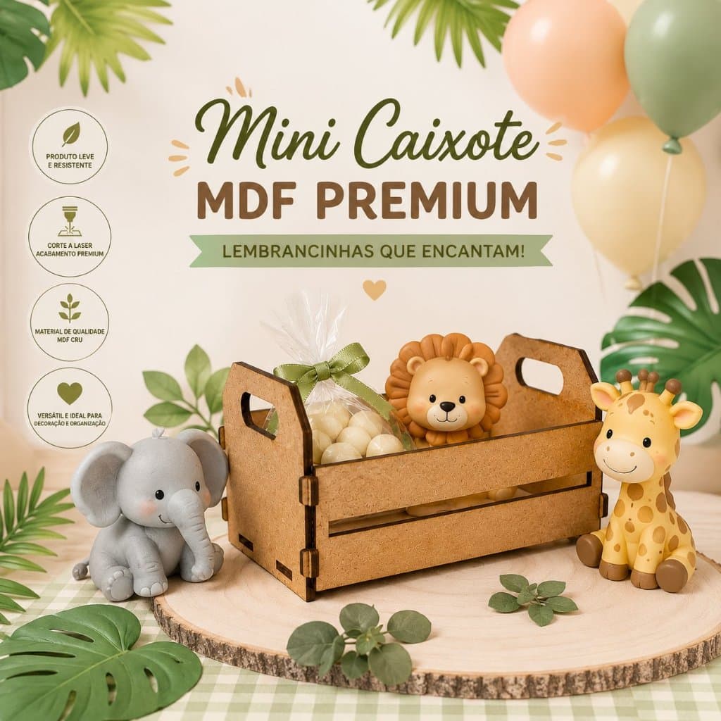 Mini Engradado MDF Cru Para Lembrancinhas Festa Baby