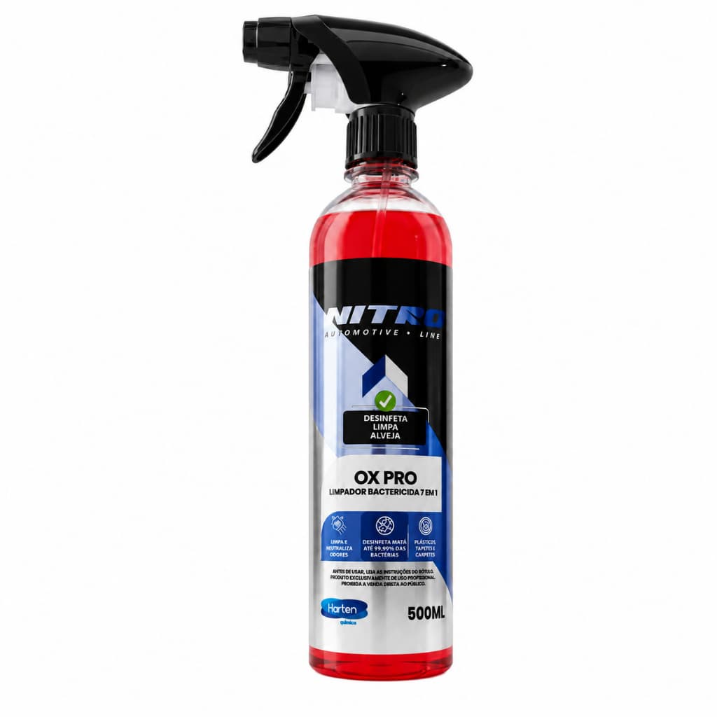 Limpador Interno Automotivo Bactericida 7 Em 1 Ox Pro 500ml Nitro
