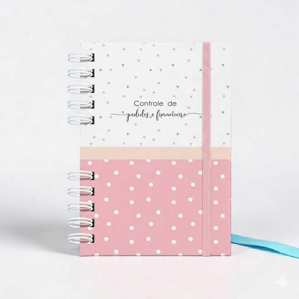 Caderno de Pedidos Personalizado Com Nome Capa Dura A5 Controle de vendas e pedidos com financeiro