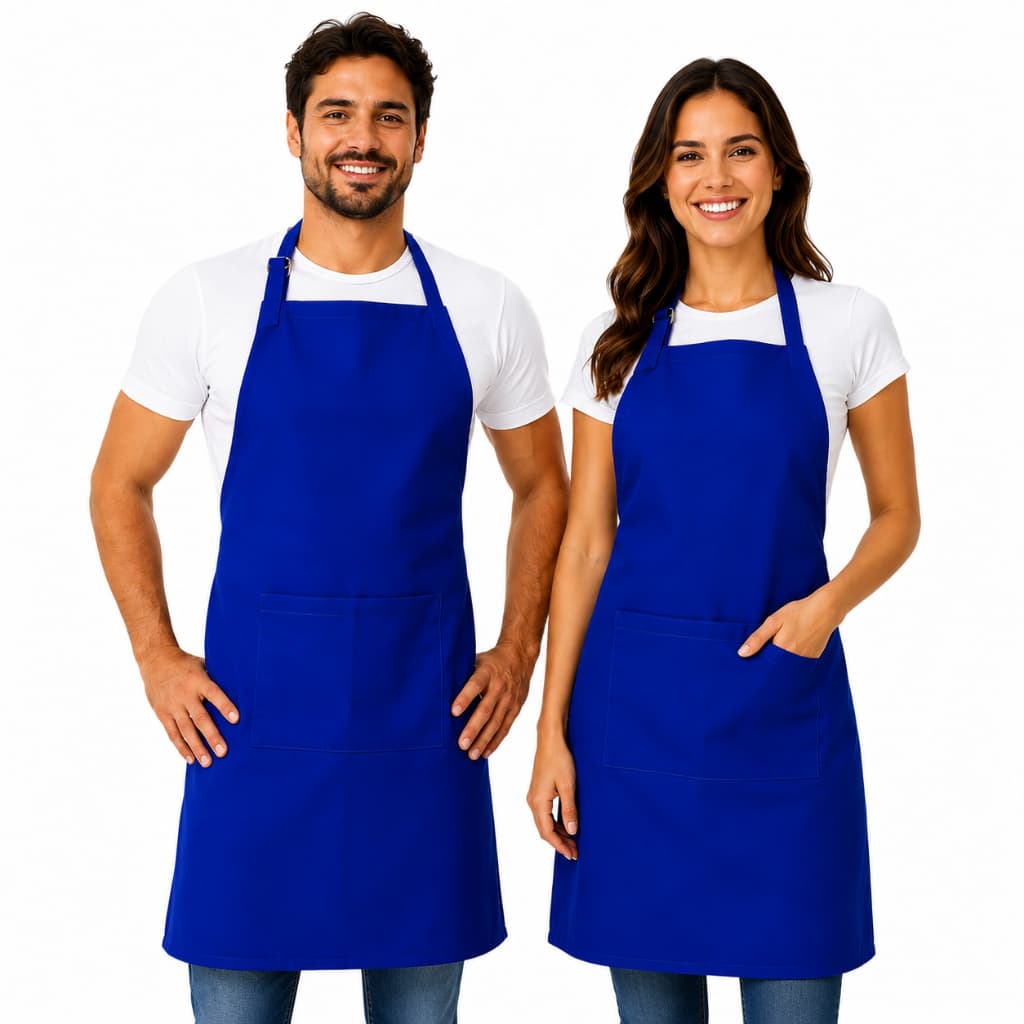 Avental C/ Bolso Masculino/Feminino Chefe Cozinha Garçom Oxford Cor Preto Tecido Liso