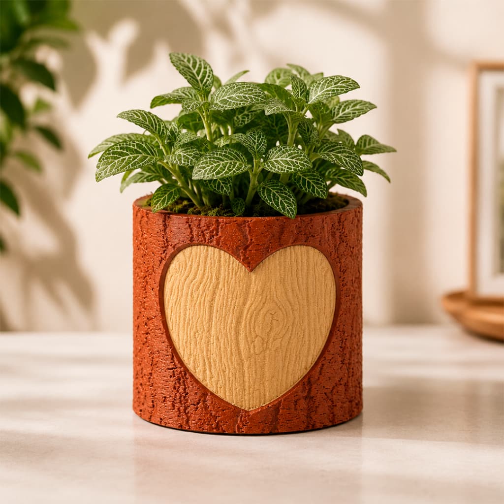 Vaso Decorativo Personalizado com Coração Nome e Iniciais
