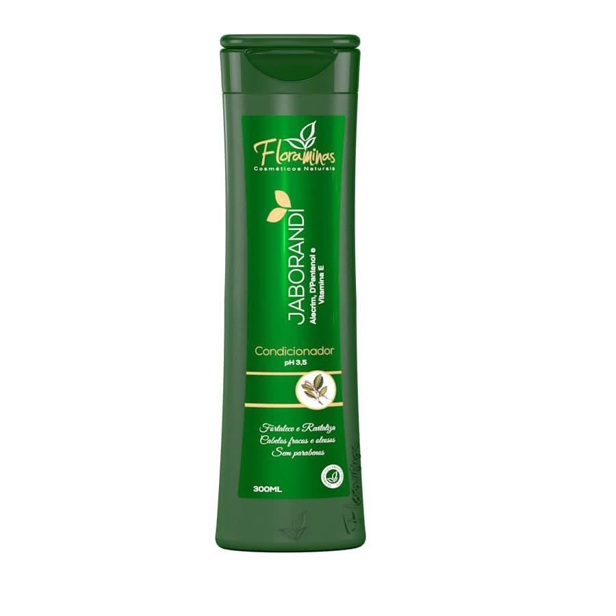 Condicionador Jaborandi Alecrim D Pantenol e Vitamina E 300ml  Floraminas - Crescimento e Força