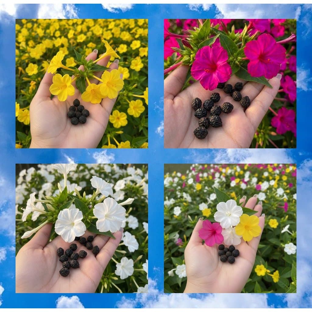 10 Sementes De Flor Das Quatro Horas/Maravilha/Bela-da-noite/Maravilhas do Peru Kit Jardinagem Mirabilis Cores Sortidas