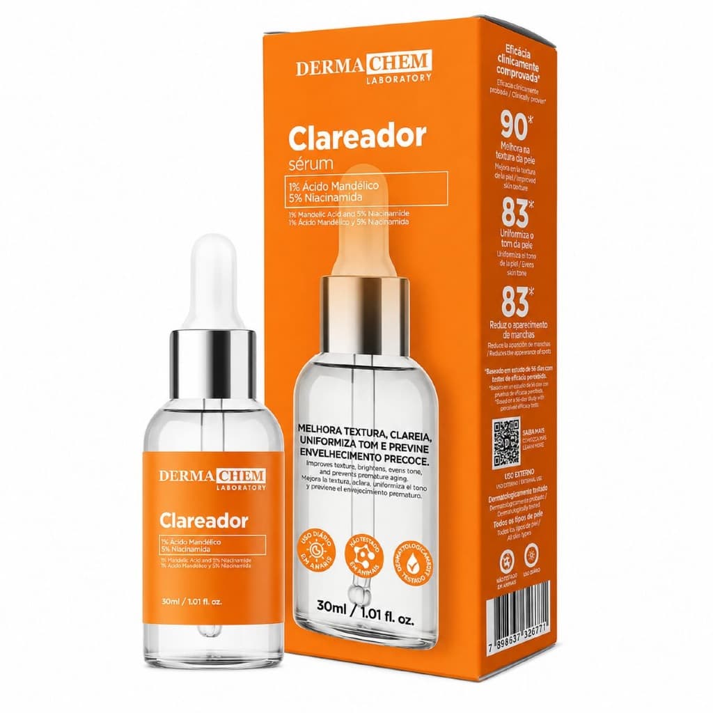 Sérum Clareador Com Ácido Mandélico Niacinamida Hialurônico 30ml