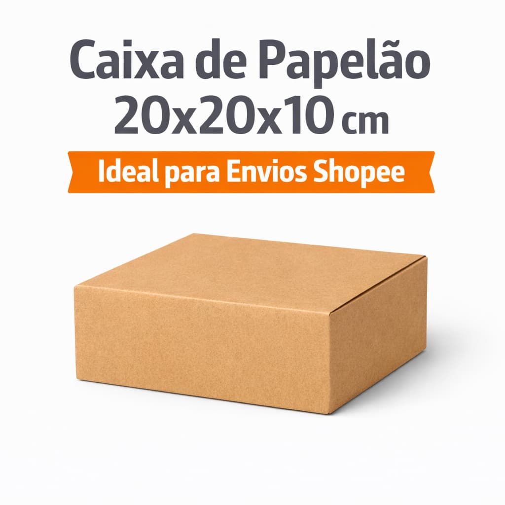 Kit 300 Caixas de Papelão 20x20x10 para Correios – Sedex e PAC | Embalagem Reforçada para Envio