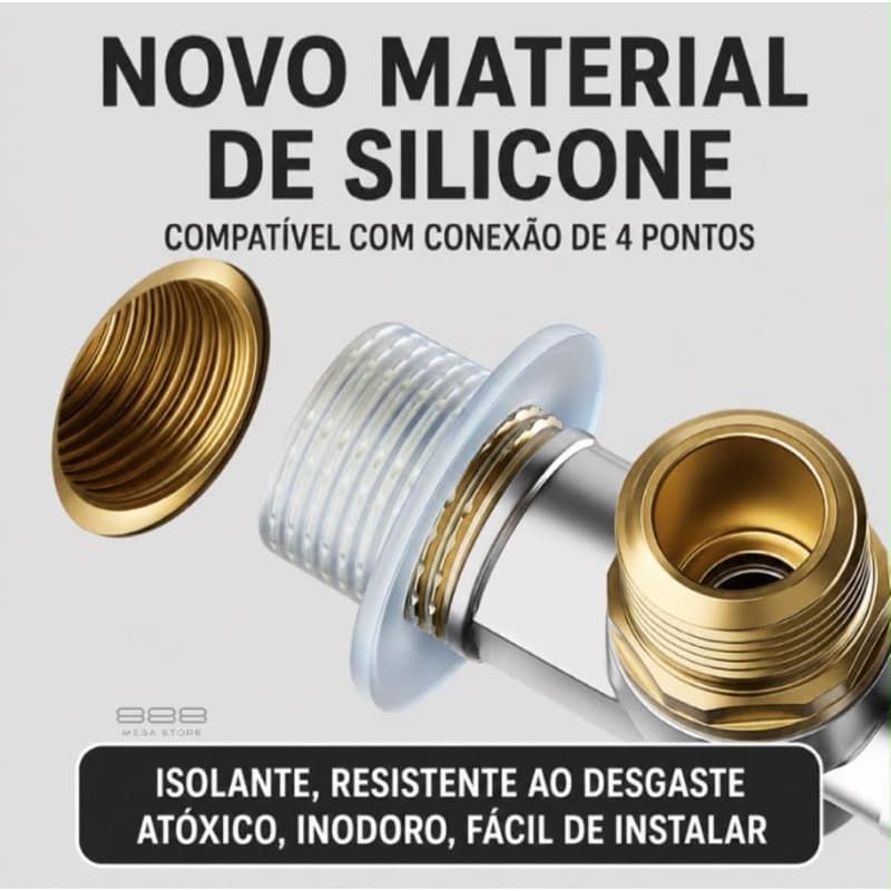 Veda Rosca de Silicone 10/15/30/50 Peças Vedante para Torneiras.