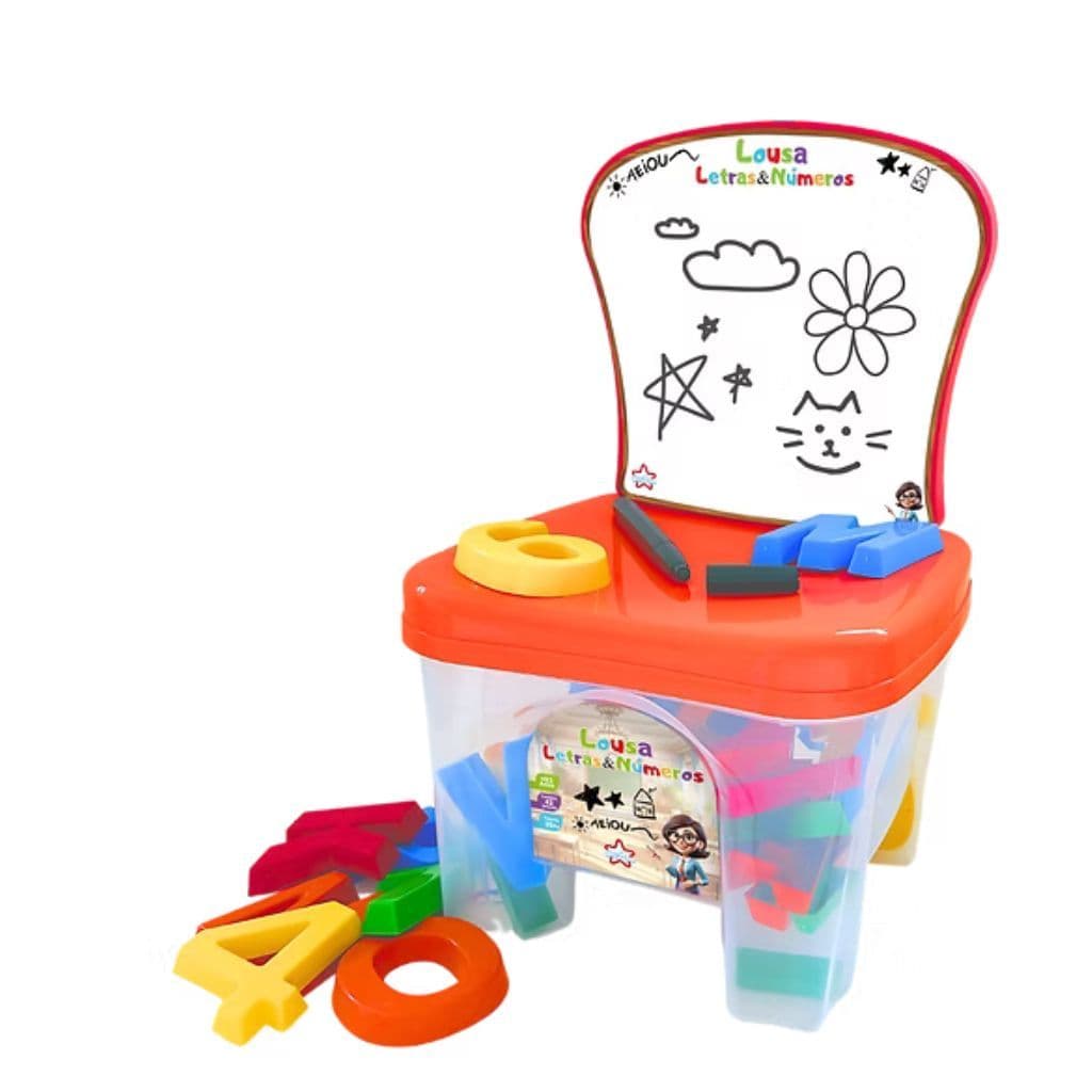 Kit Educativo Infantil Letras Números E Lousa 42 Peças