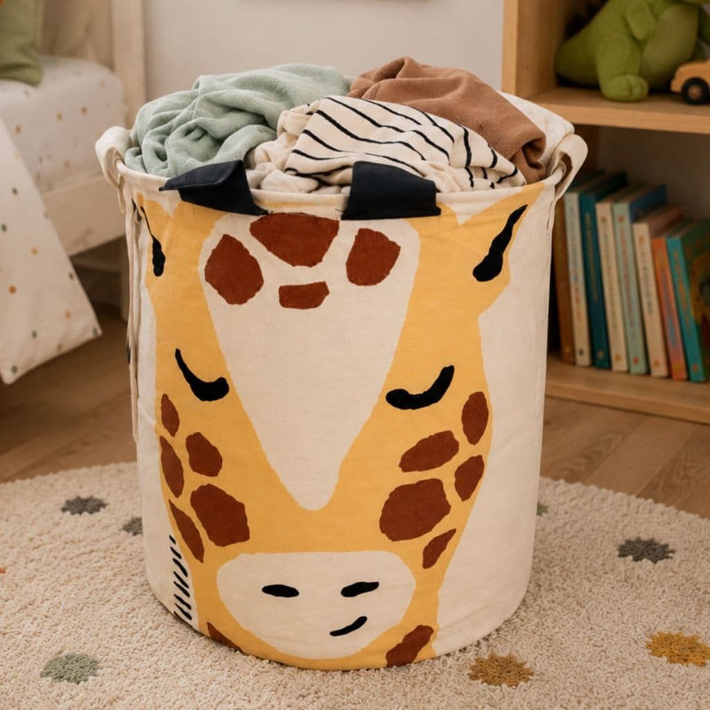 Cesto de Roupa Suja Organizador de Brinquedos em Linho Multiuso Cesto Dobrável 40 L Decoração Casa