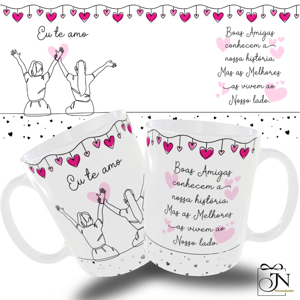 Caneca Amizade para Melhor Amiga/Amigo com Frase e Nome Caneca Personalizada BFF  Criativo Amizade Verdadeira
