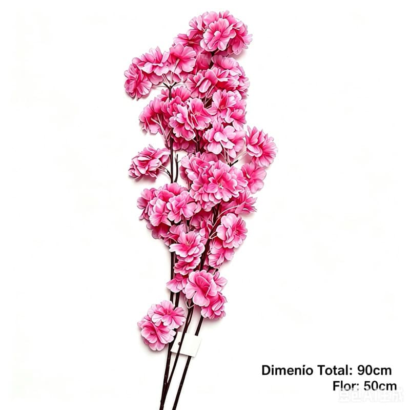 Ramo de Cerejeira Artificial Rosa 90cm Flor Sakura Sem Manutenção para Decoração Casa e Eventos