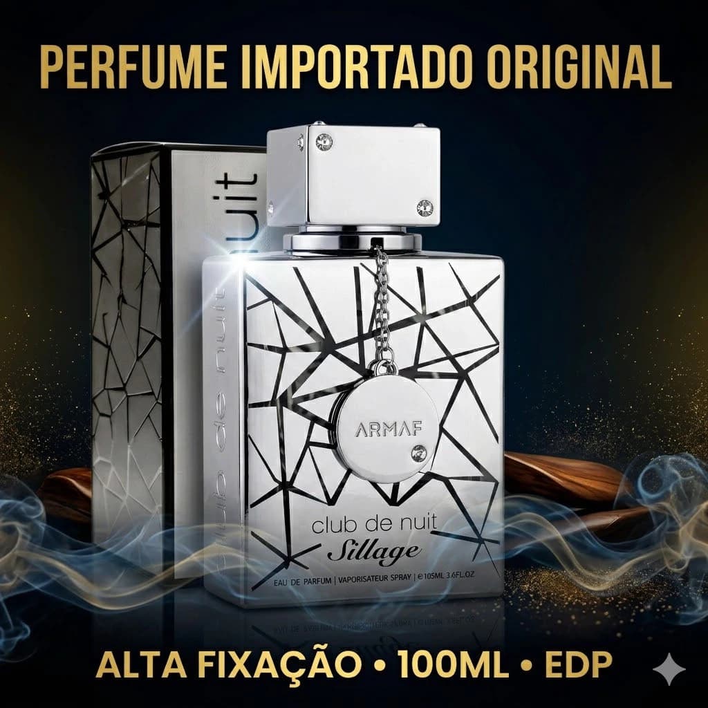 Perfume Árabe  Club De Nuit Sillage 105ml EDP  Unissex  Intenso Luxo & Longa Duração Original Presente Romântico