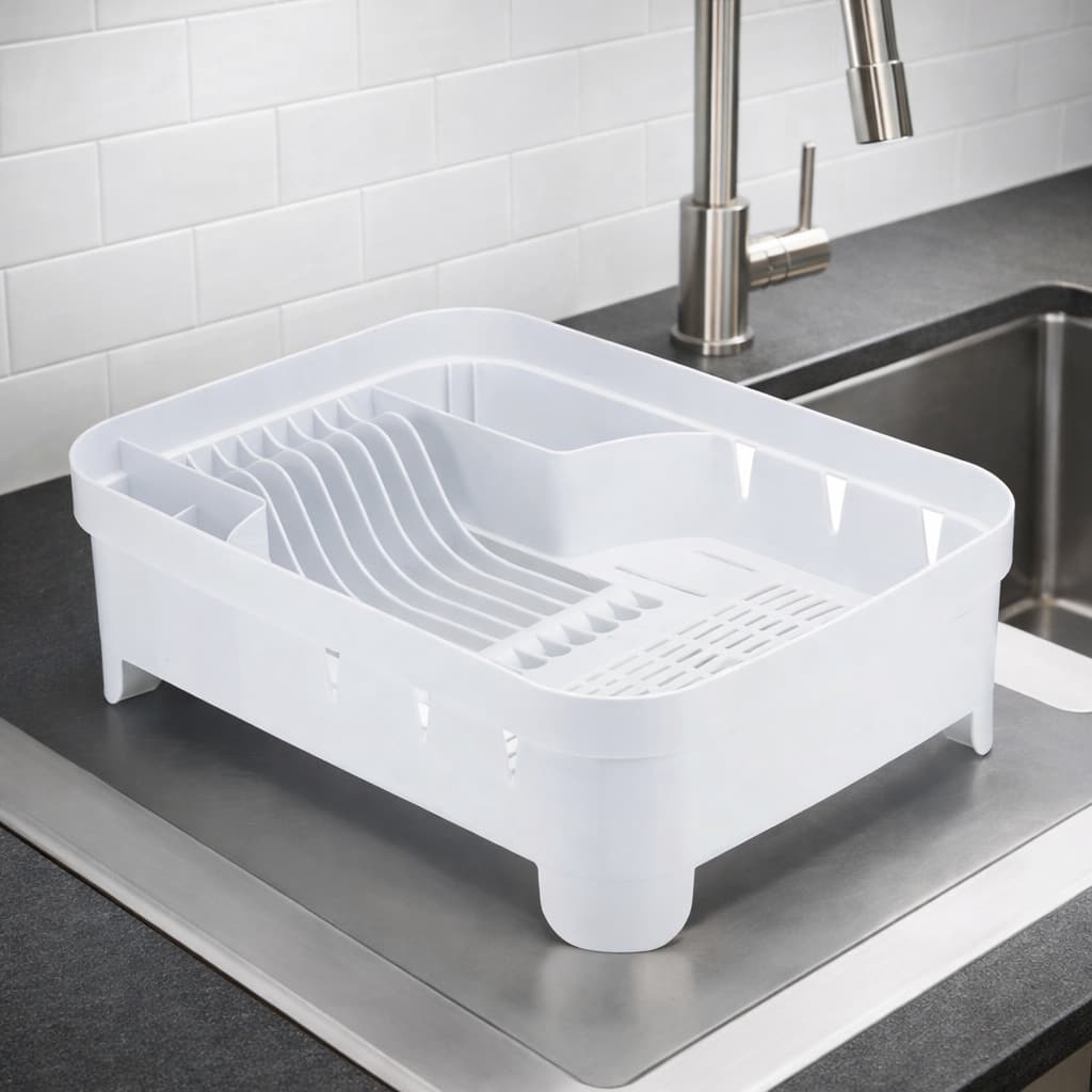 Escorredor de Louças Multiuso Compacto Branco – Prático e Resistente