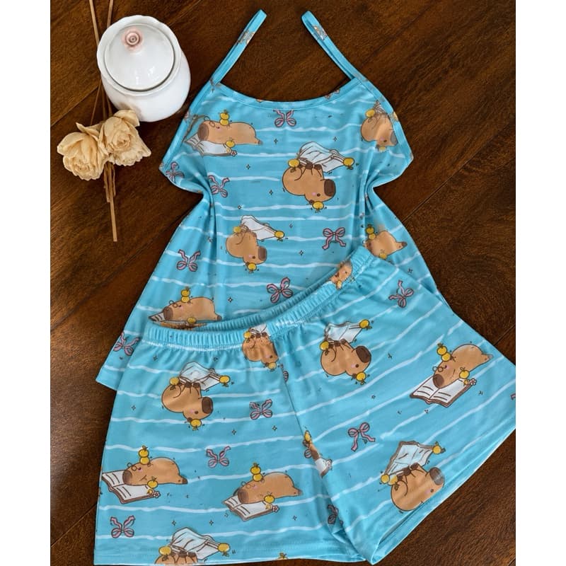 kit 2 Pijamas Alcinha Suede/ Pijama Feminino/ Conjunto Suede/ Baby doll