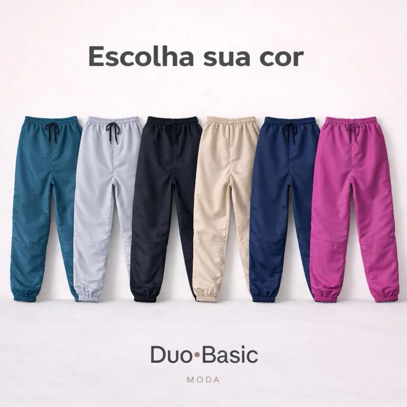 Calça Jogger estilo K-POP Infantil Tactel Unissex do 2 ao 12 Anos Confortável