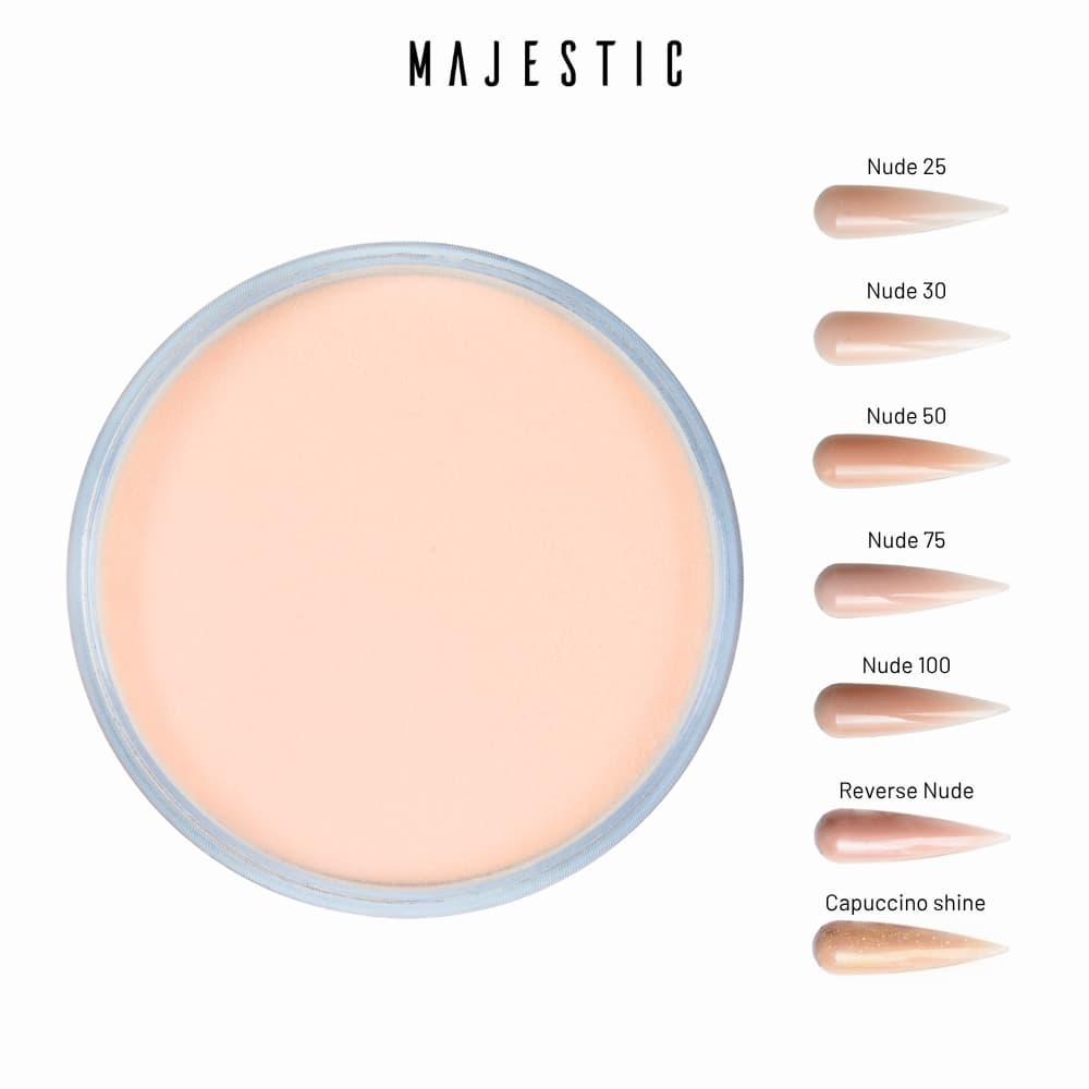 Pó acrílico LINHA CONSTRUÇÃO (Nude Bege) Alongamento Majestic Nails