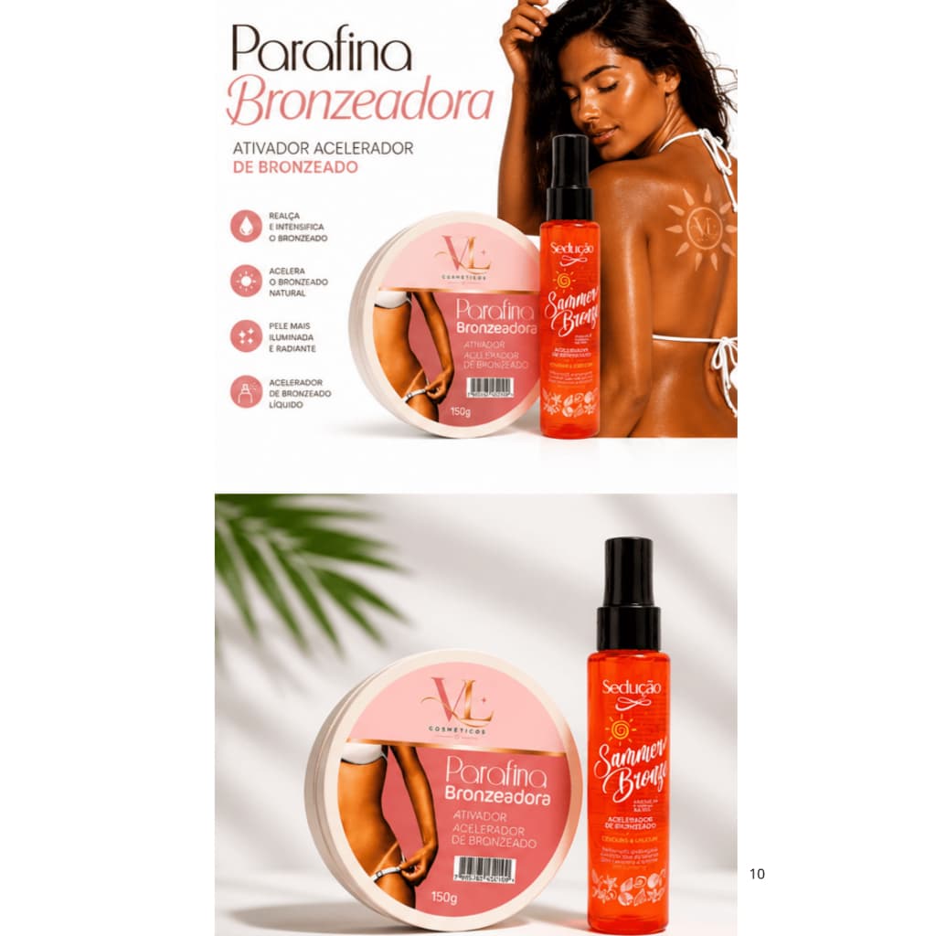 Kit    Parafina Bronzeadora VL 150gr + Acelerador De Bronze 100ml