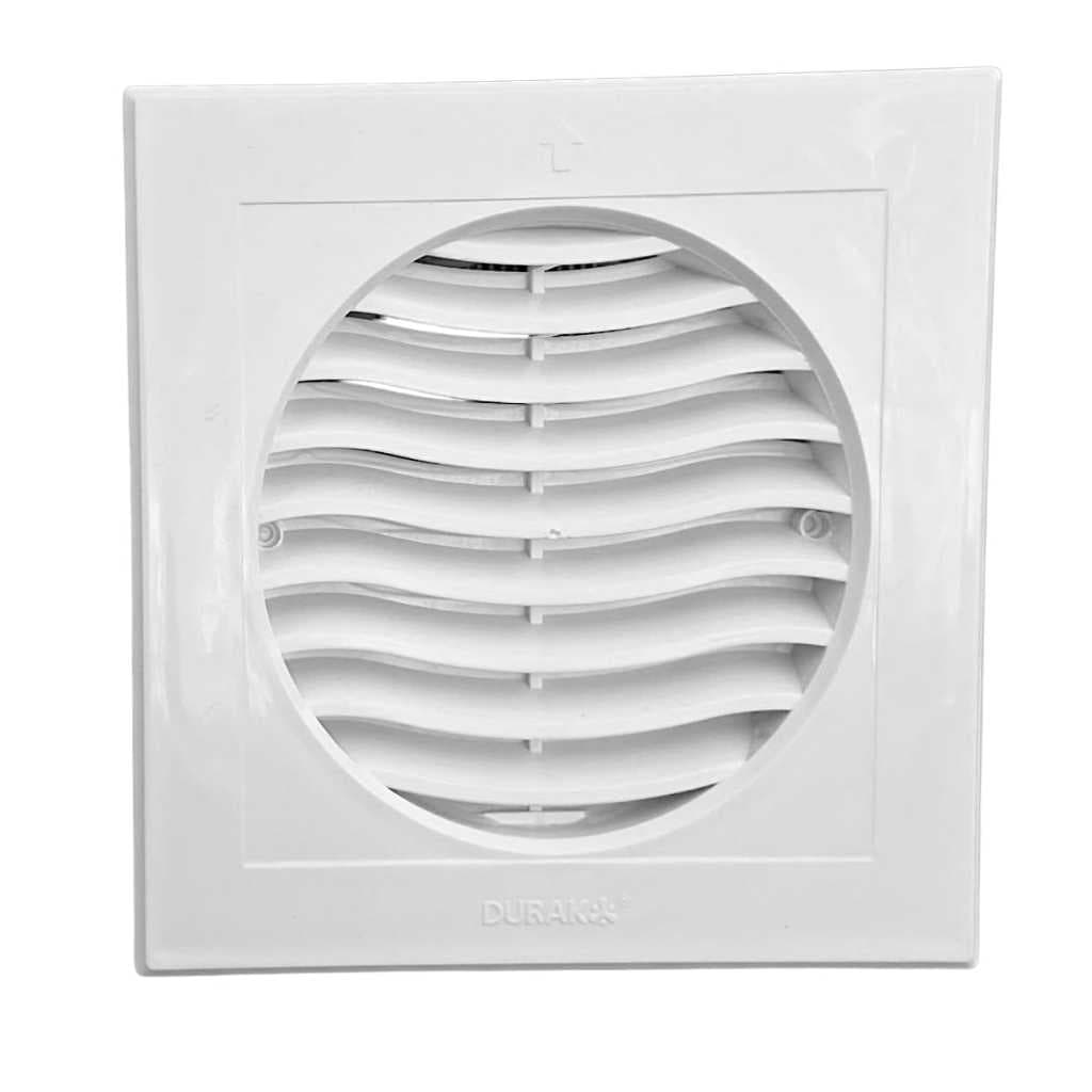 Kit 2 Grelhas de Ventilação Quadrada 150mm Grade Plástico Com Tela AntiInseto Banheiro/Cozinha