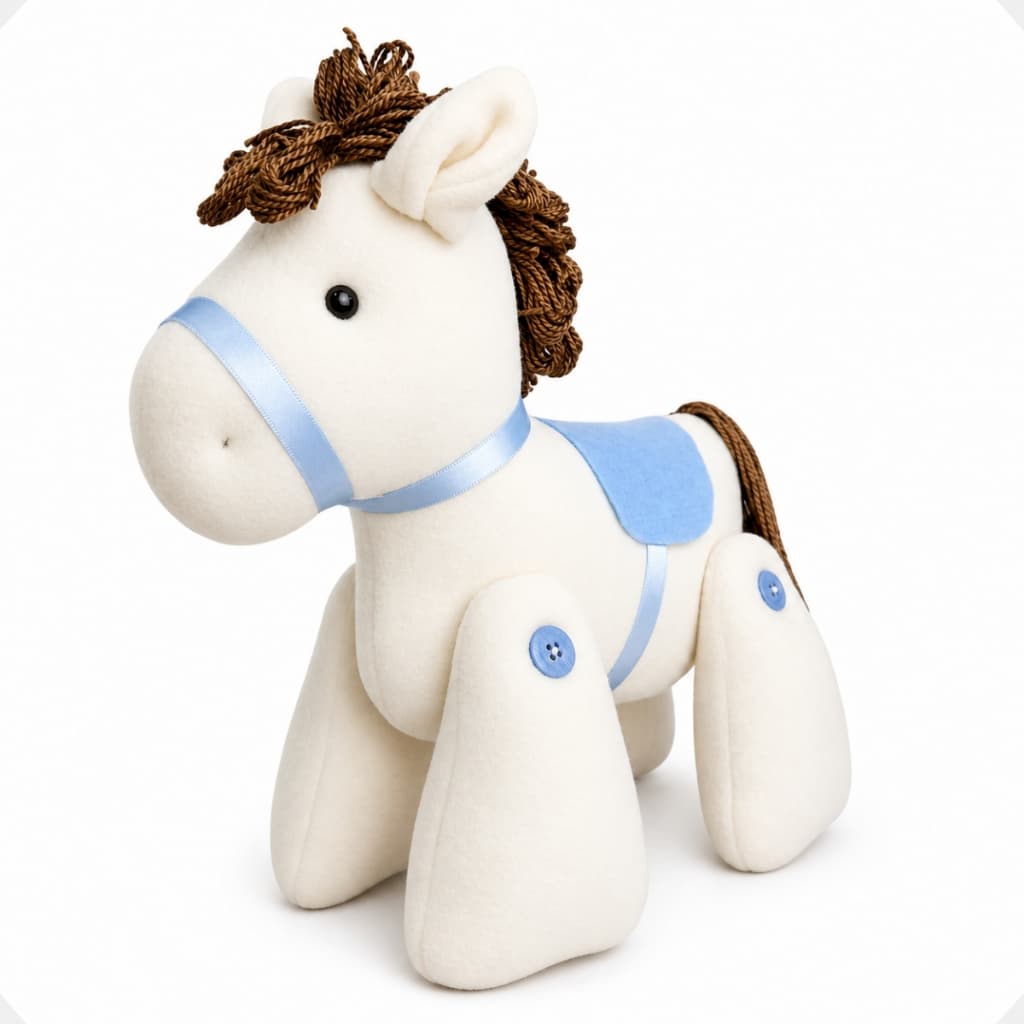 Cavalo De Pelúcia Fazendinha 25cm Decoração Infantil Quarto Bebê