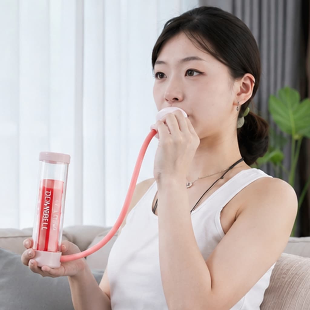 Treinador Respiratório Diafragma Ajustável Exercício Pulmonar Fitness