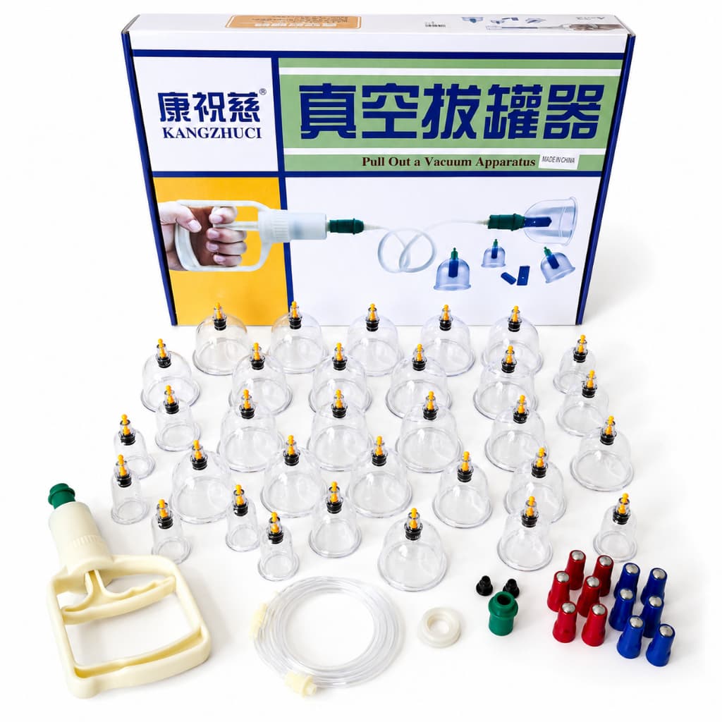 Ventosa Massoterapia Chinesa Ventosaterapia Kit 24 ou 32 Copos Copo Acrilico Grosso Premium Não Quebra facil
