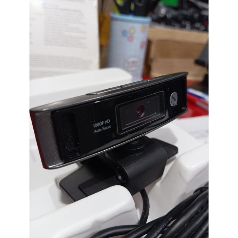 Webcam HP Full HD 1080P TrueVision com Microfone Embutido Trabalho Escola Home office Detalhes na Caixa Embalagem