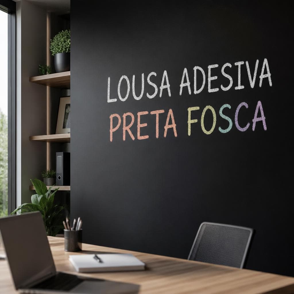 Papel de Parede Adesivo PVC Com 5 Giz Coloridos - 2 Metros Lousa Colante Vinil