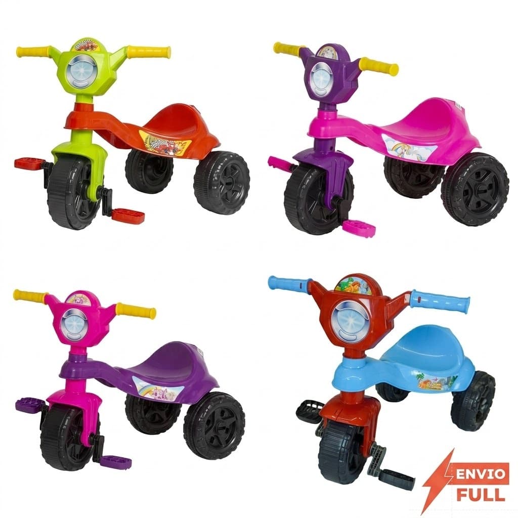 Motoca Infantil Triciclo Velotrol Dinossauro - ORIGINAL   Certificado Inmetro - Com Pedal - Modelo Kemotoca Original