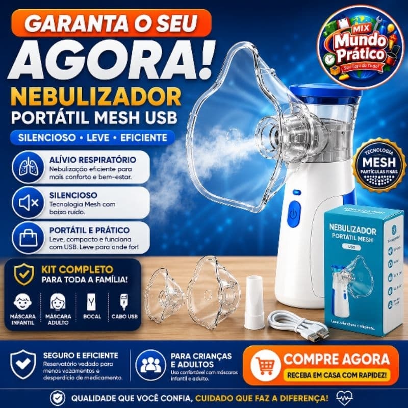 Nebulizador Portátil Recarregável - AJ-F56