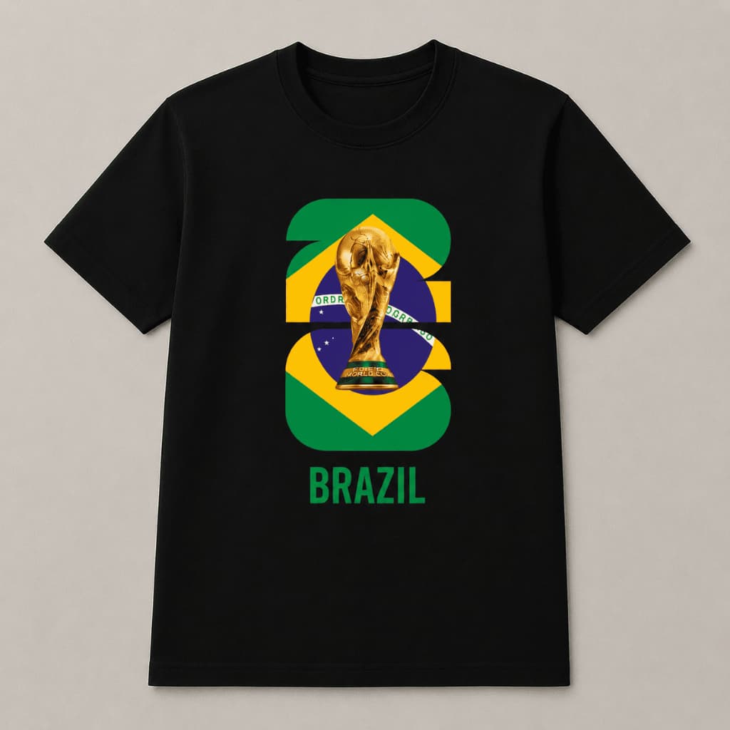 Camiseta T-Shirt Blusa Algodão Premium Unissex Copa jogo Brasil Taça P ao GG Envio Rápido Oferta