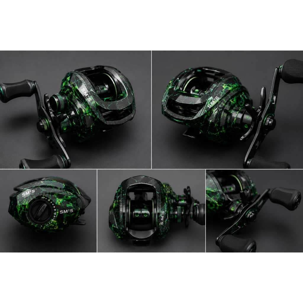 Carretilha Perfil Baixo Camuflada Green Black SM’S