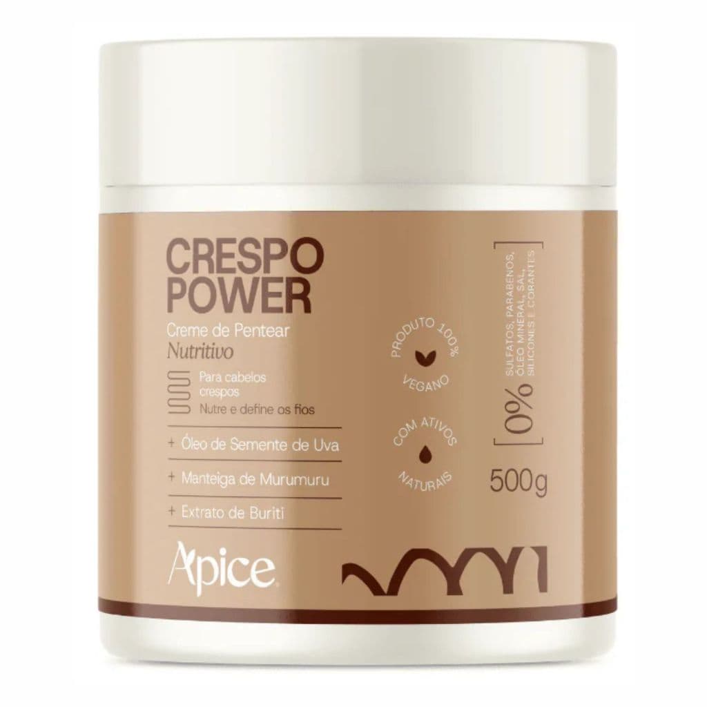 Creme de Pentear Nutritivo Crespo Power 500g No Poo / Low Poo Ação Condicionante