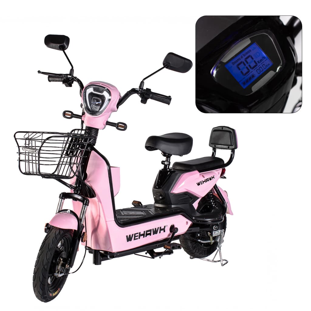 Bicicleta Elétrica 800W Basket Wehawk WX-03 Bateria de Chumbo 12V Autopropelido