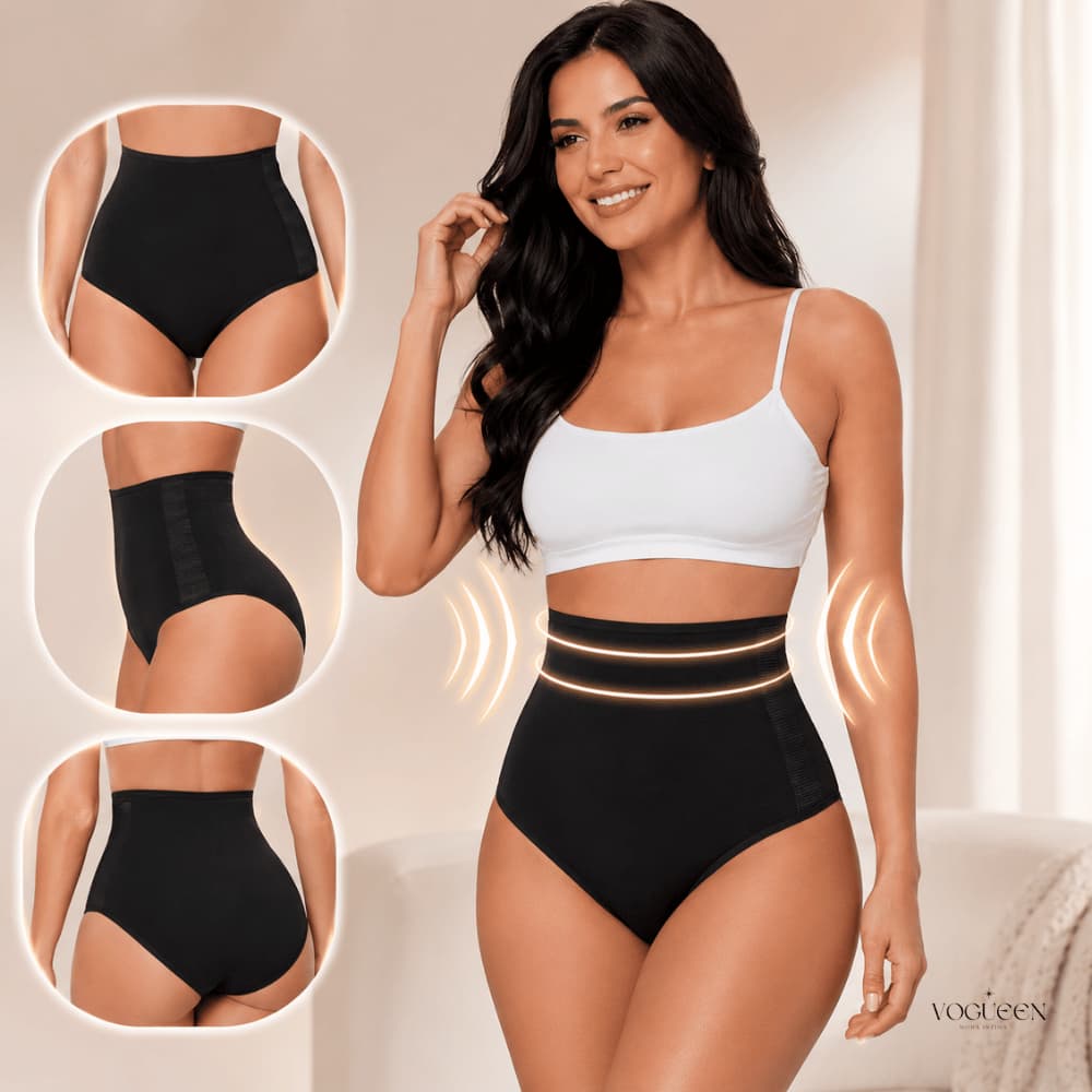 2 UNIDADES Calcinha Cinta Modeladora Cintura Compressão Cós Alto Redutora De Medidas