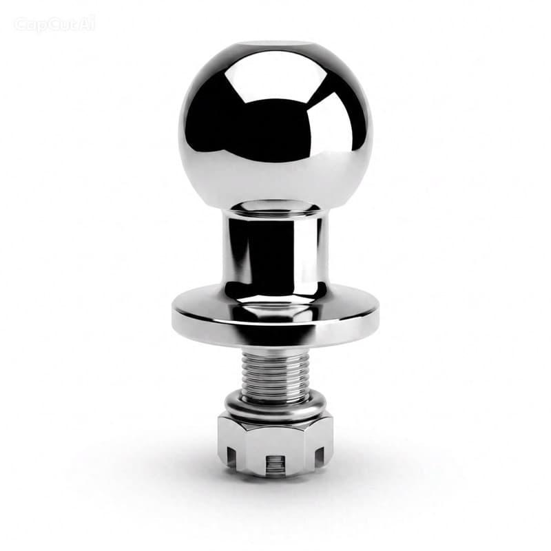 Bola Esfera Cromada Engate Reboque Carretinha Puxador 50mm Aço Maciço Sae 1045