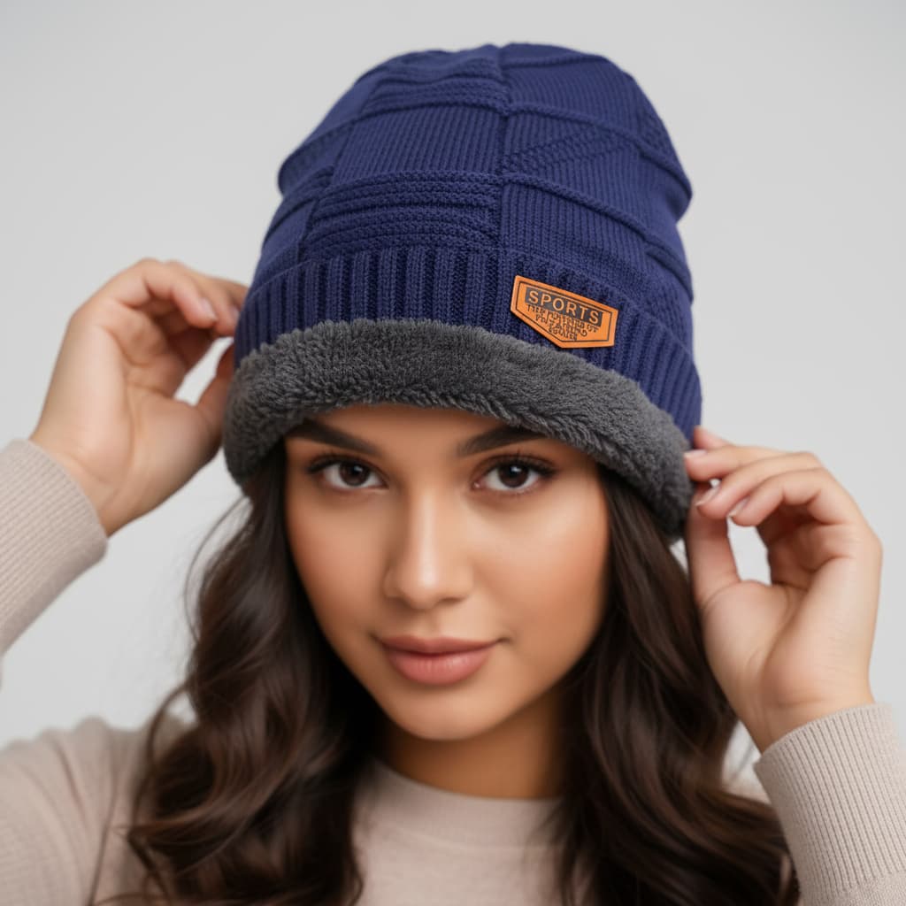 Touca De Lã Masculina Feminina Forrada Com Pelúcia Inverno Outono - Touca Térmica Gorro Premium (CT01)