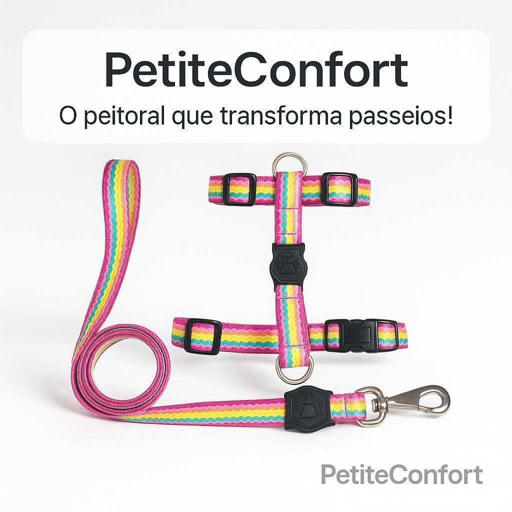 Peitoral Ajustável para Cachorro Confortável e Seguro