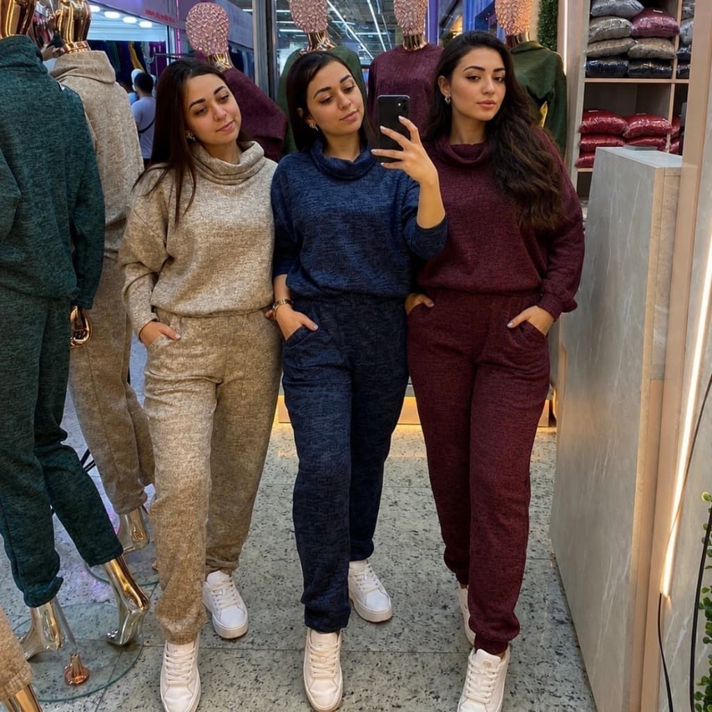 Conjunto Tricot Gola Boba Calça Conjunto Lã Lãzinha Bolso Elástico Tendência Moda Blogueira #tendencia Inverno 2026